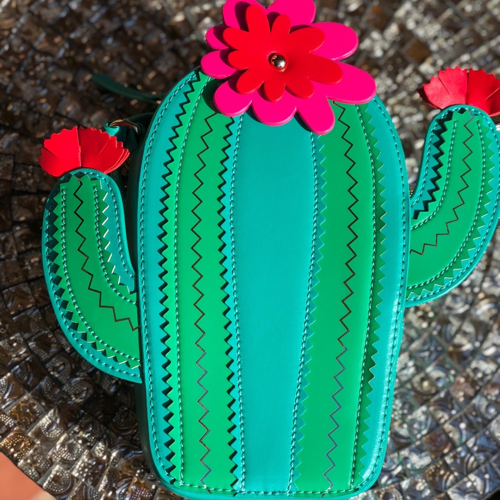 Kate Spade leather cactus crossbody lizard green - Picture 6 of 8